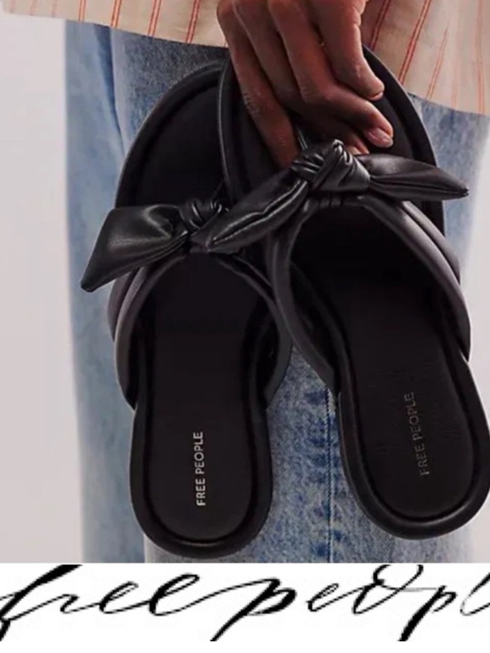 Free People Brynn Bow Sandals❤️ NWOT